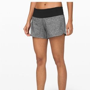 Gray Lululemon Run Times Shorts 4”